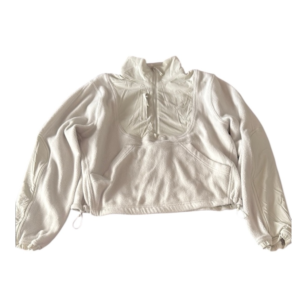 lululemon athletica White Cropped Half-Zip Pullover Jacket